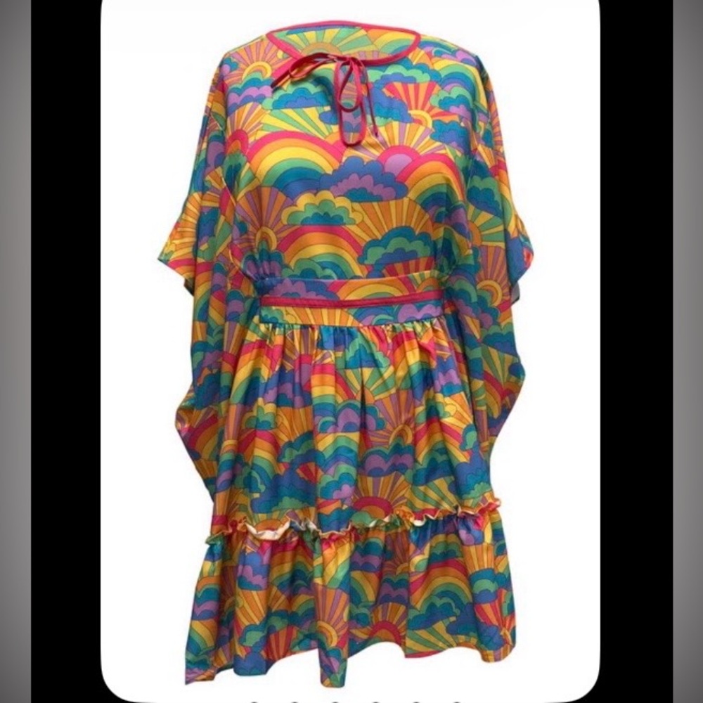 NWT Smak Parlour Rainbow pride Mini caftan